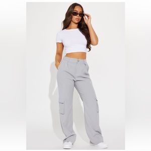 Grey cargo pants